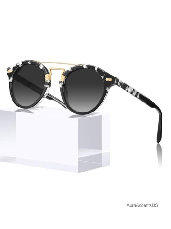 Small Face Acetate Double Bridge Sunglasses UV Protection & Polarized main image 5